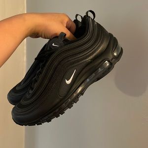 Nike Airmax 97 “Triple Black” in size 7Y (about 8.5 in women)